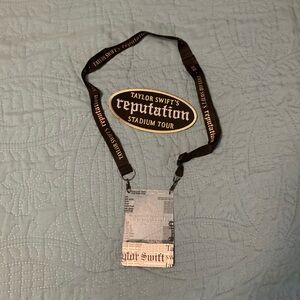 Taylor Swift Black and Silver Tour Lanyard